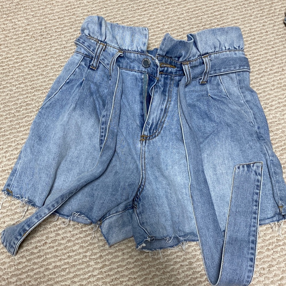 Blank paper bag denim shorts sz 26